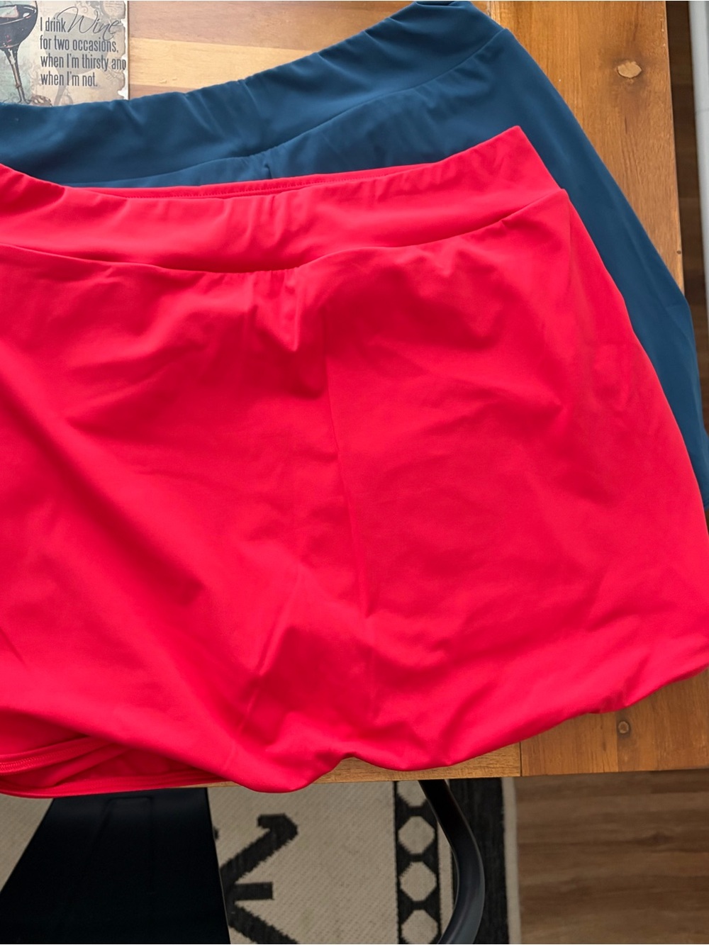 HALARA Women's Skort Duo in Bright Red and Teal Blue